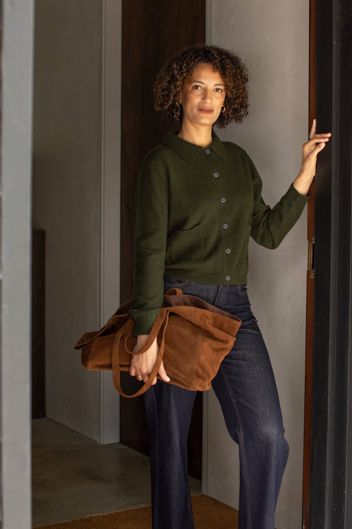 Eden Cardigan - Dark Olive