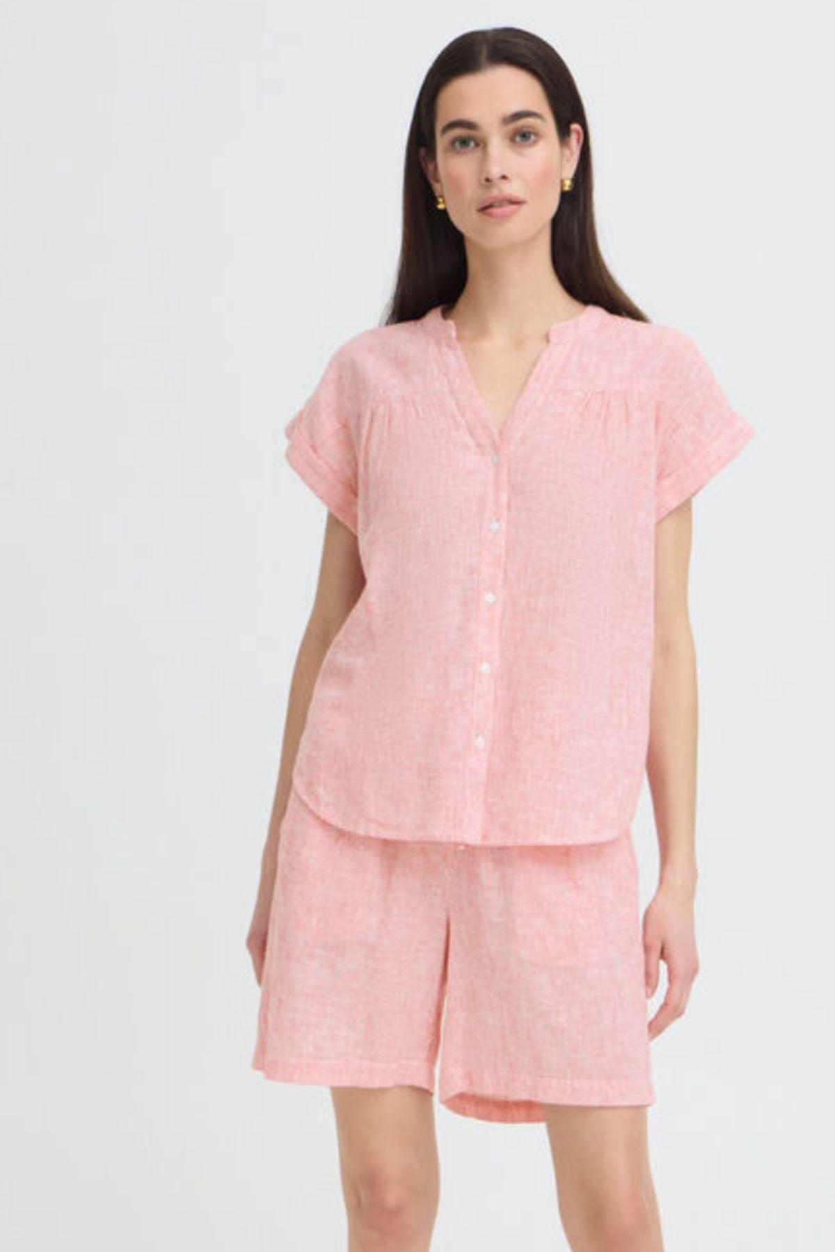BYIZOLA Red Striped Shirt