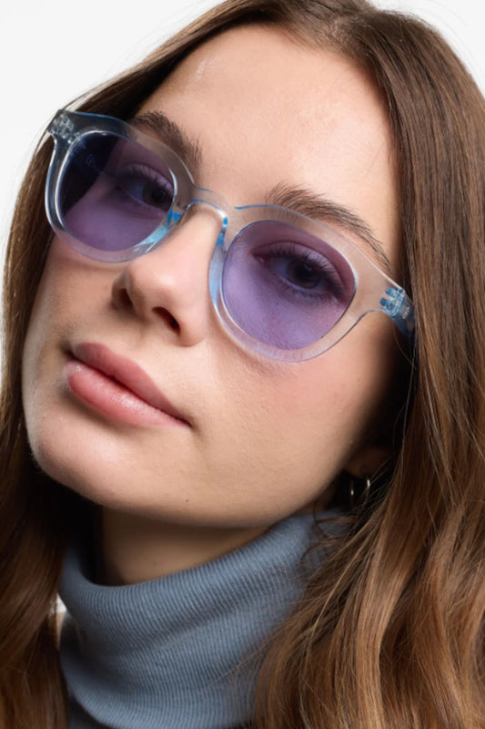 Andy Glossy Baby Blue Sunglasses