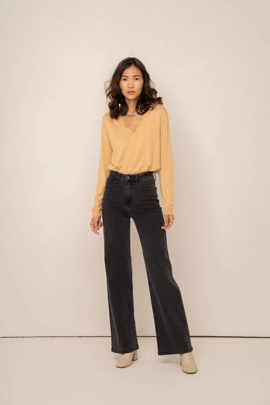 Gabriel wide Jeans - Dark Grey