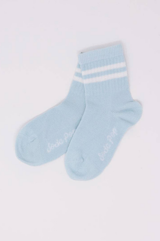 Kids Vintage Sporty Socks - Icy Blue