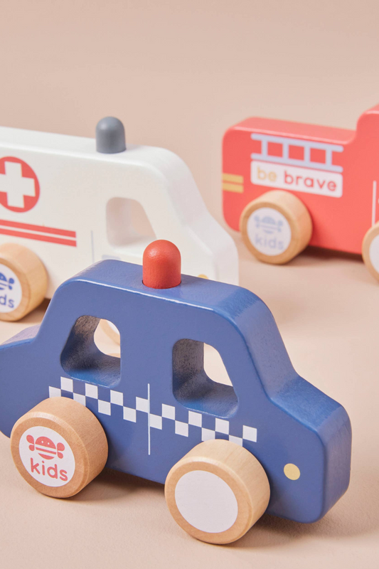 Just Bee Kids - Just Bee Kids Wooden Emergency Vehicle Toys