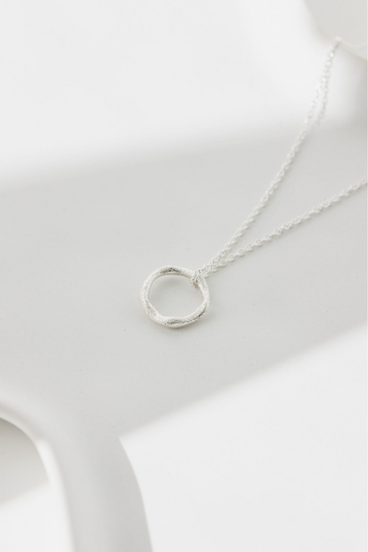 Silver Nell Hoop Necklace