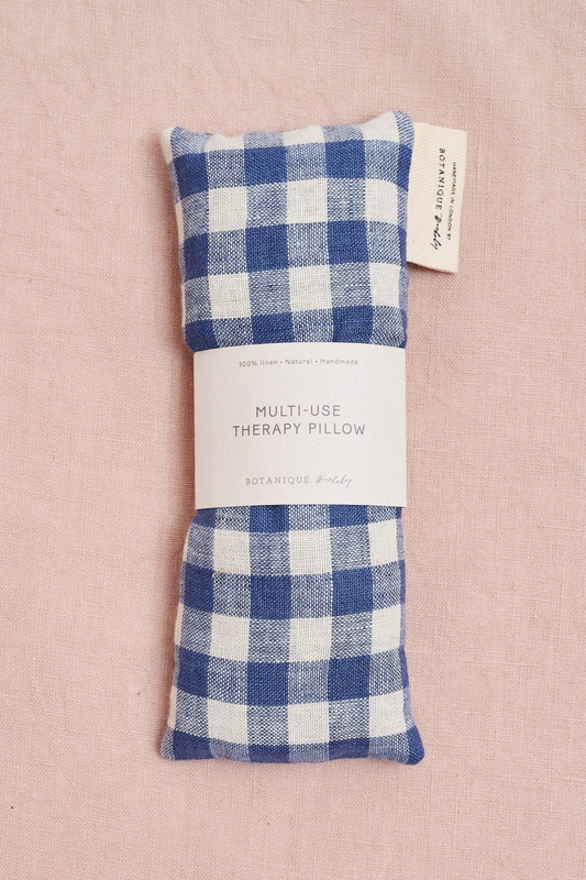Lavender Therapy Pillow: Linen Fara Gingham