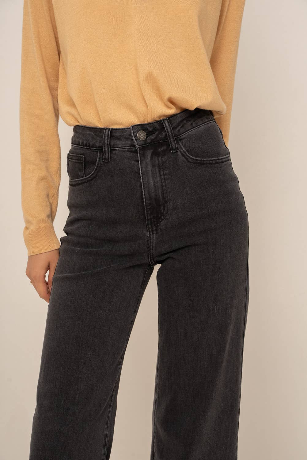 Gabriel wide Jeans - Dark Grey