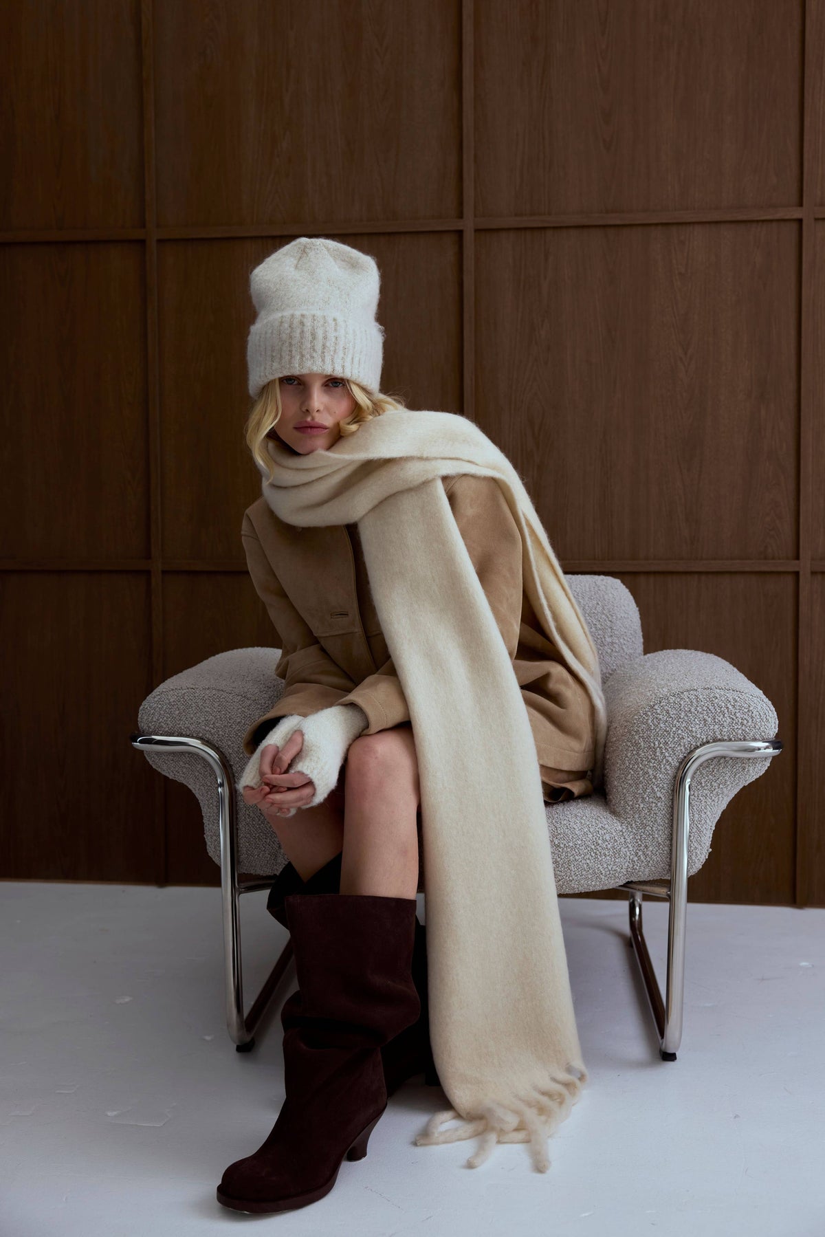The Reykjavik Scarf - 100% Recycled - Pebble Beige