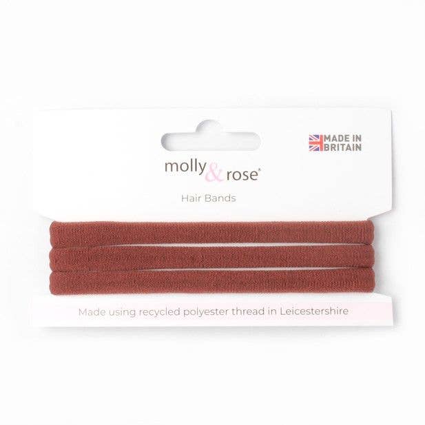 Recycled Polyester Hair Elastics - Brown - XL