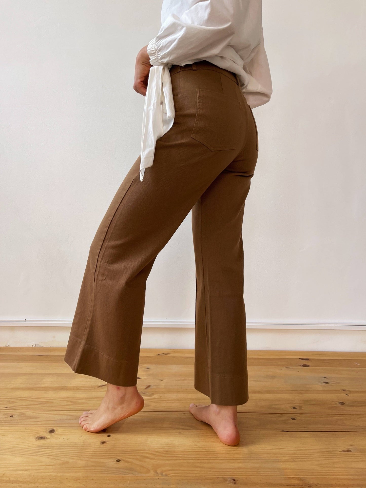 OLGA Brown Front Seam Trousers