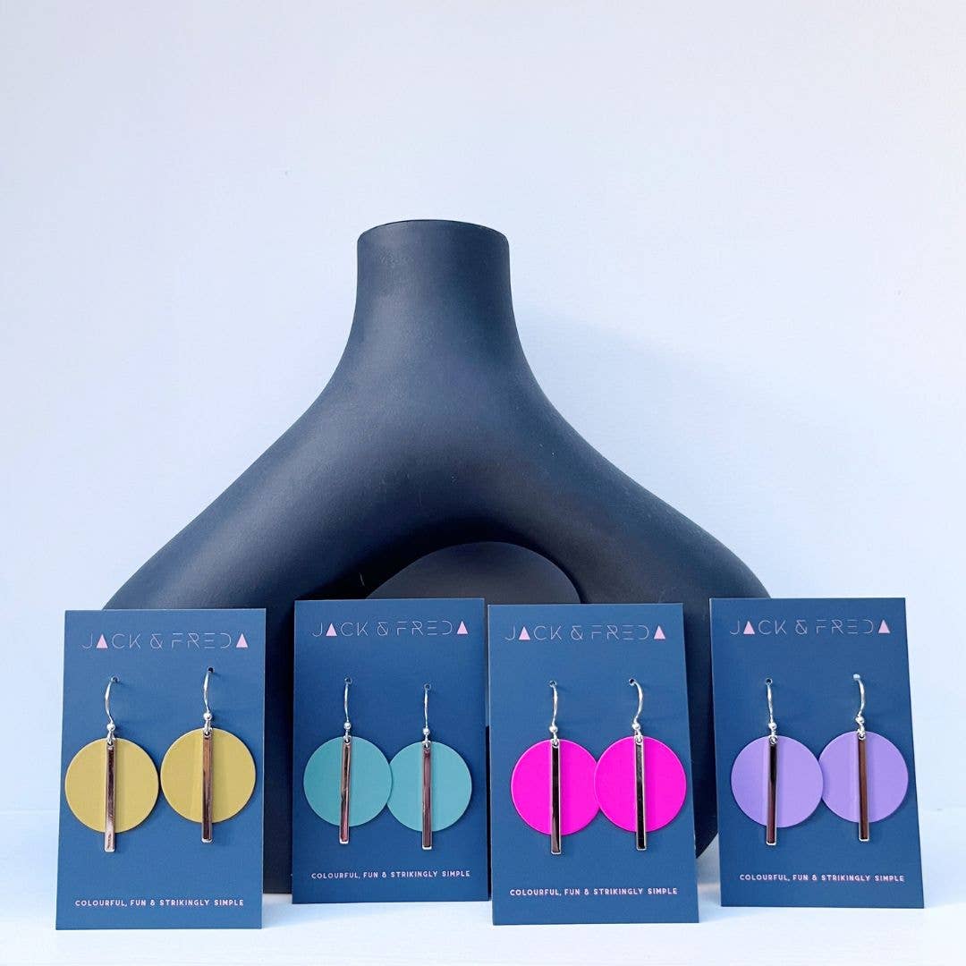 Solar Earrings - Various Colours (Silver)