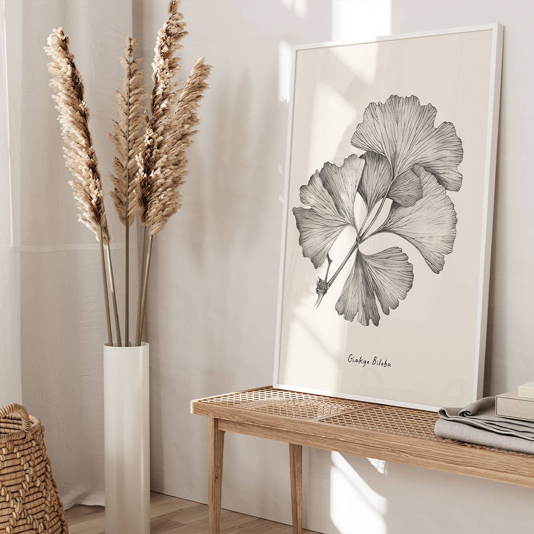 Ginkgo Biloba Leaf Print