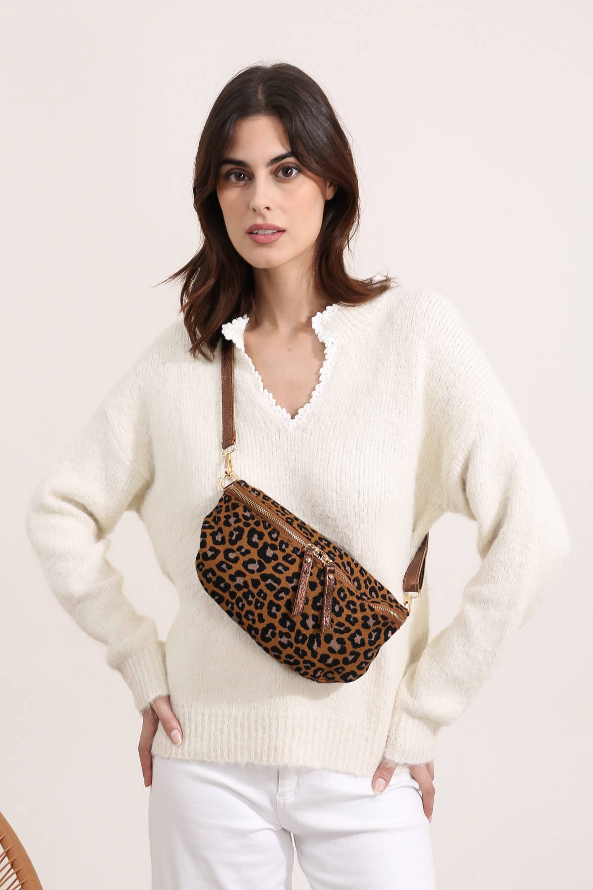 ROSA Leopard Shoulder Bag