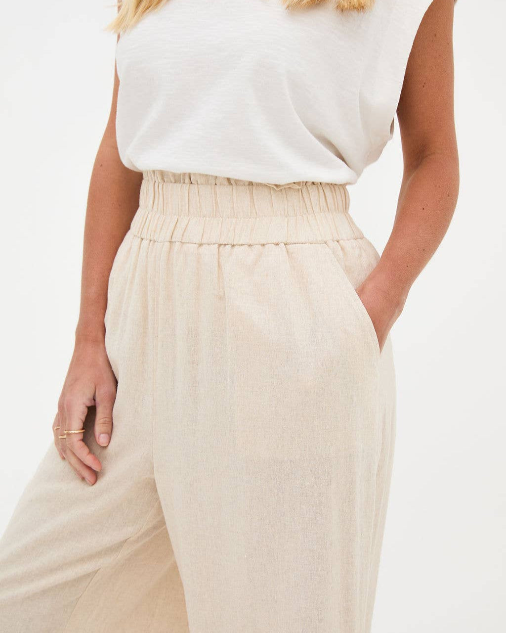 Ria Natural Linen Culottes