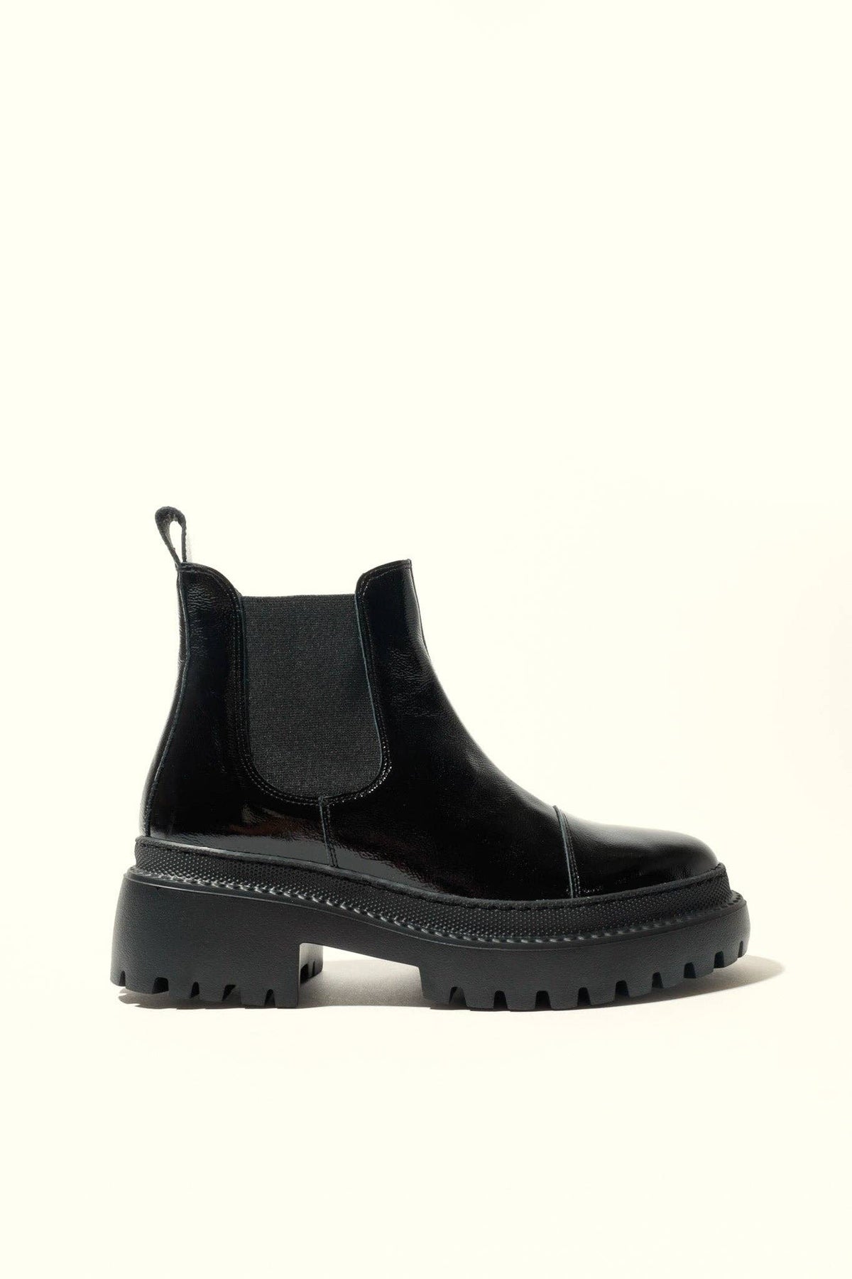 Macu Black Patent Leather Ankle Boots