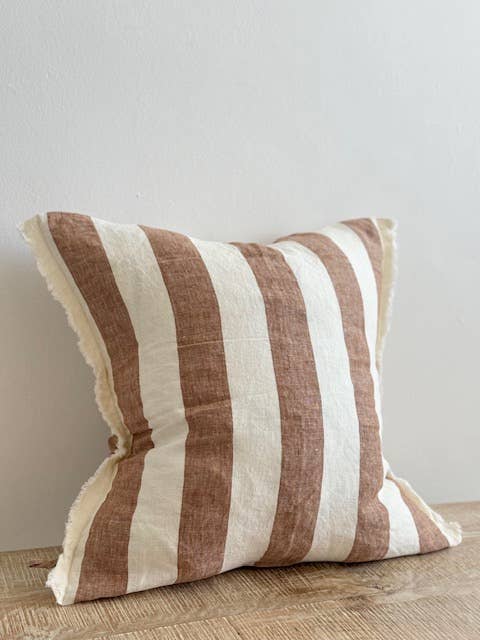 ESMEE Rust Wide Stripe Cushion Cover