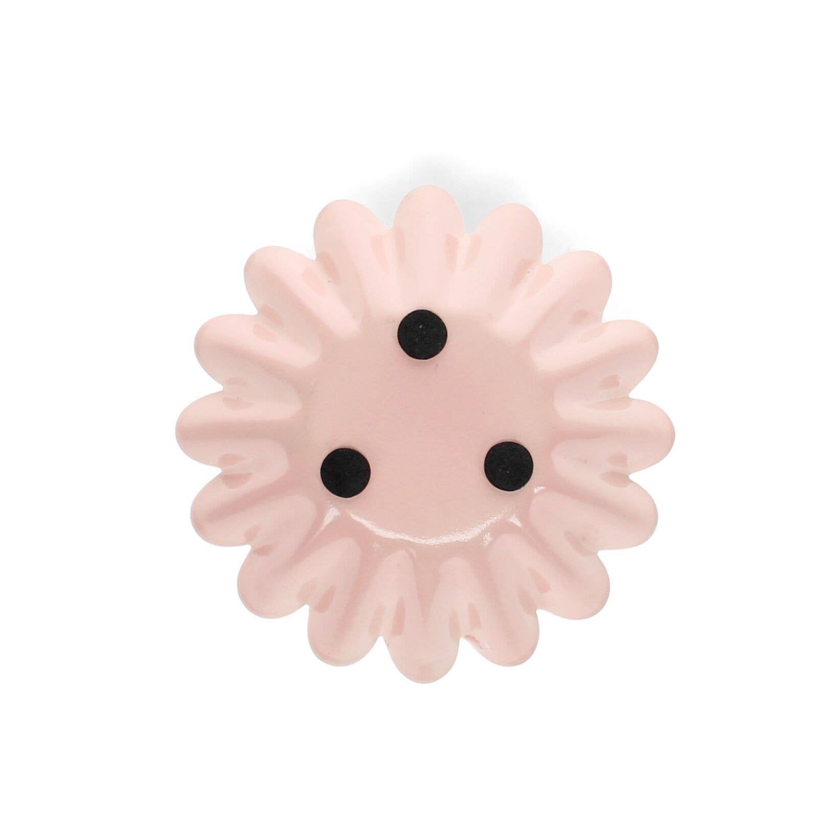 Rex London UK - Enamel Cupped Flower Candle Holder - Pink