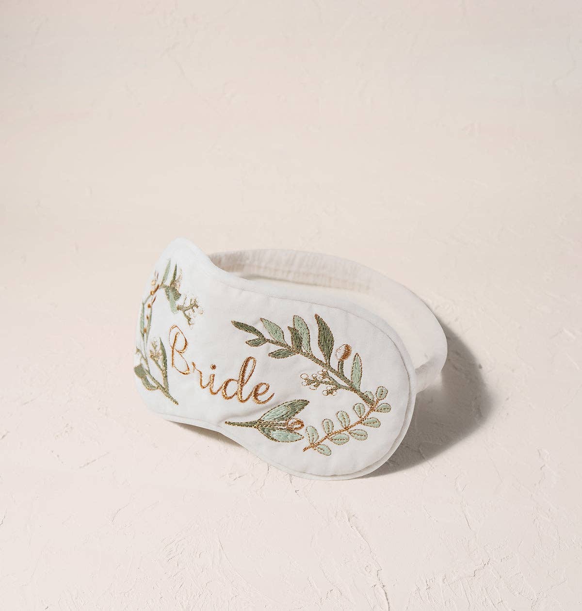 White Olive Branch Bride Eye Mask