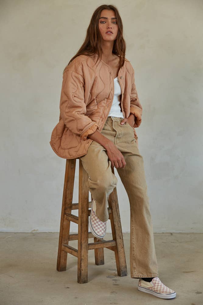 LILY BREE - Pink Quilted Jacket