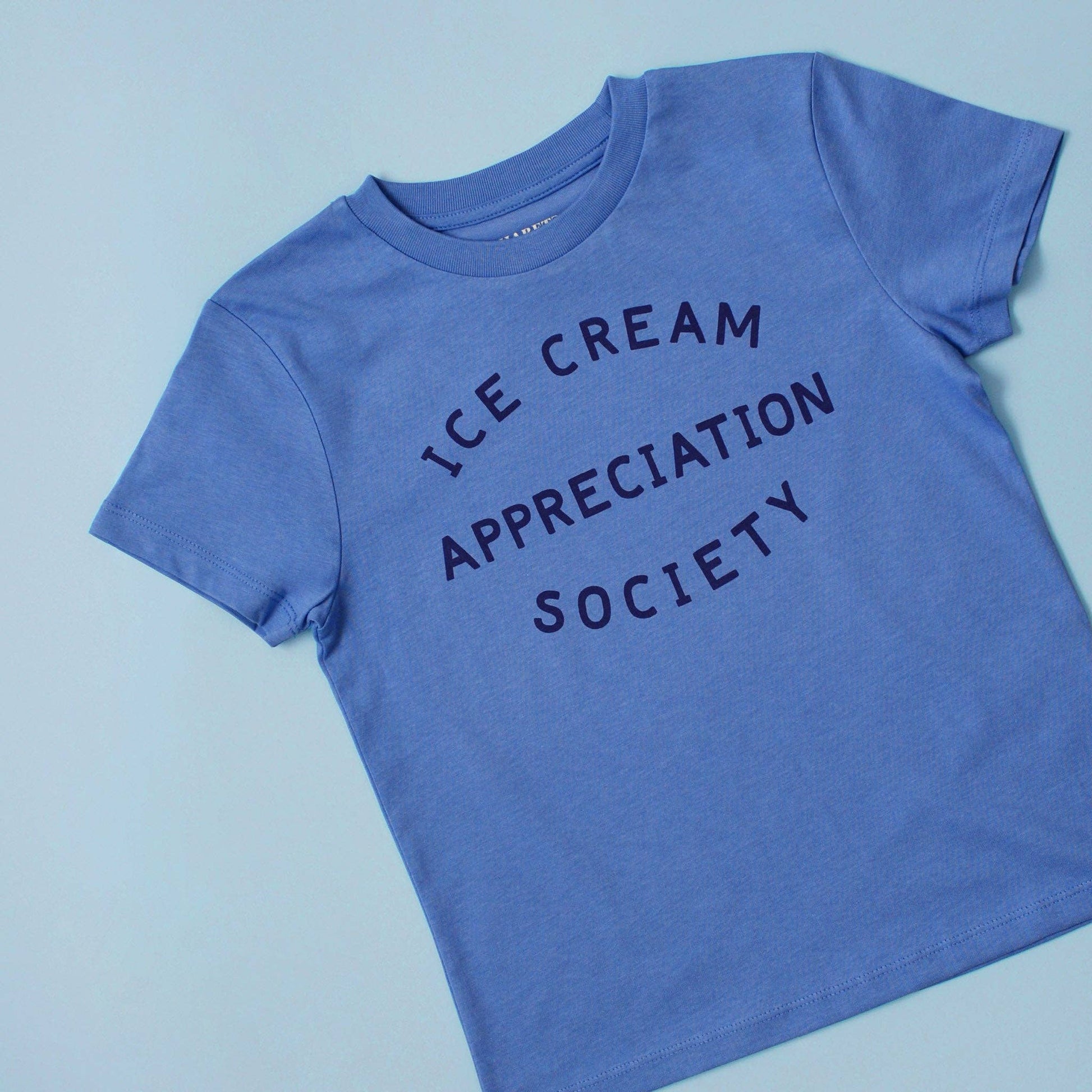 Alphabet Bags - Ice Cream Appreciation Society - Kid's T-shirt - Blue