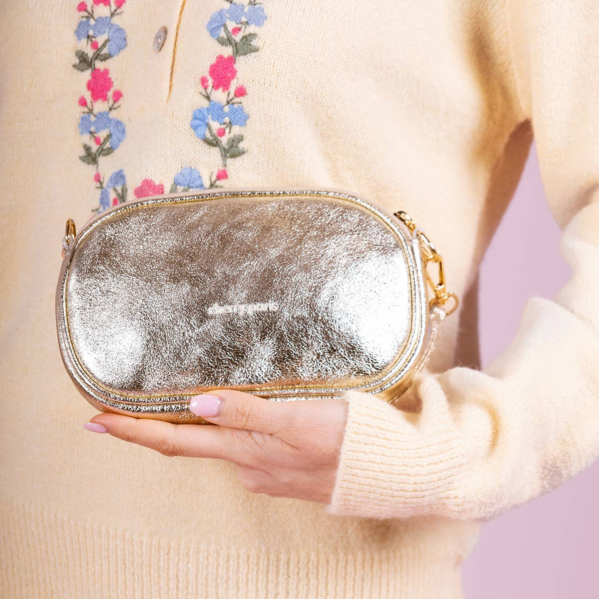 Yumi Gold Leather Bag