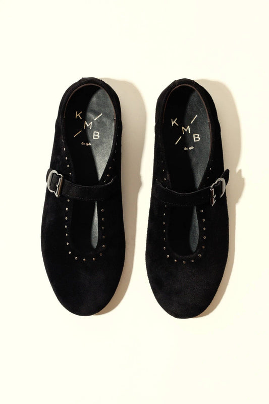 MERCHE BLACK – Studded Ballet Flats