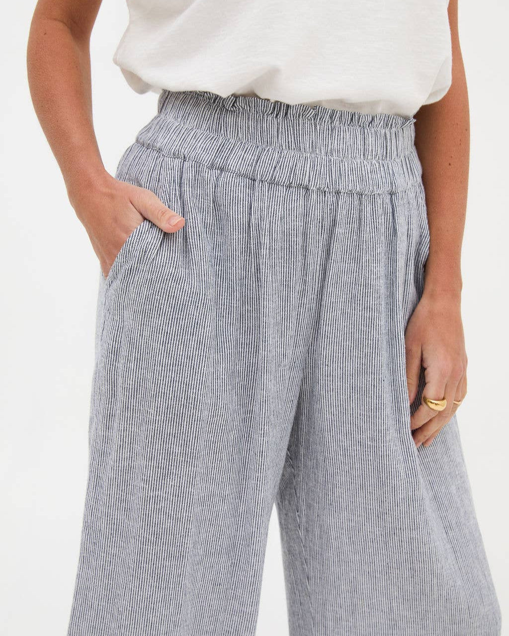 Ria Stripe Linen Culottes