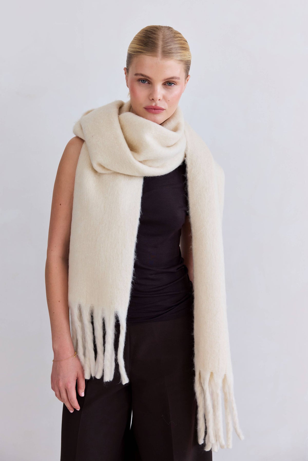 The Reykjavik Scarf - 100% Recycled - Pebble Beige