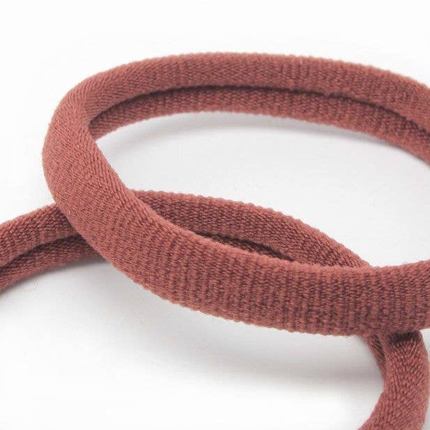 Recycled Polyester Jersey Elastics - Brown