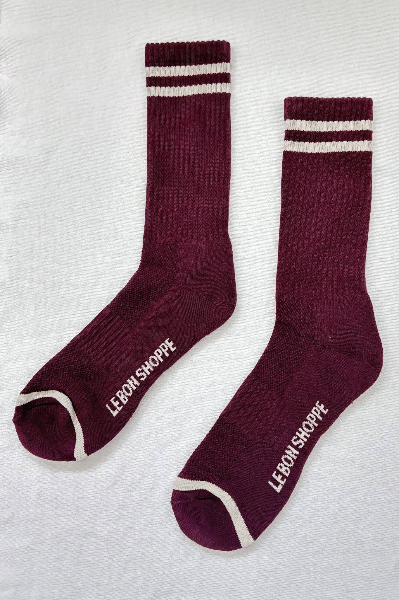 Extended Boyfriend Socks - Maroon