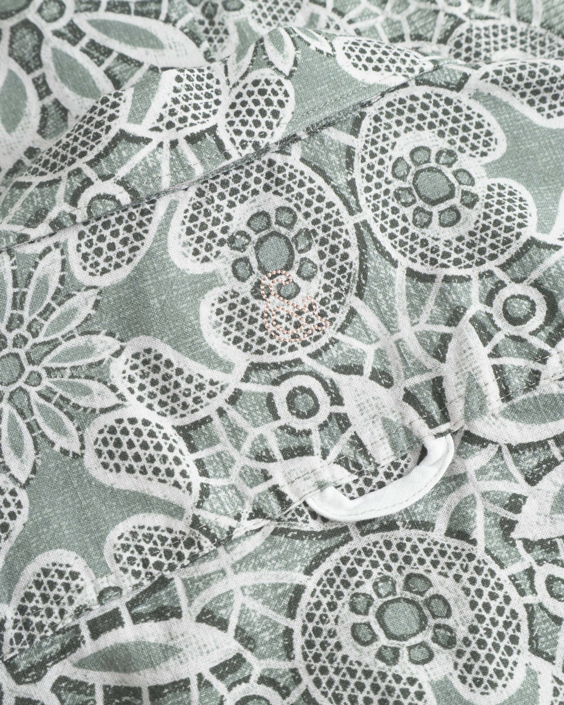 Japanese Tile Collared Shirt 