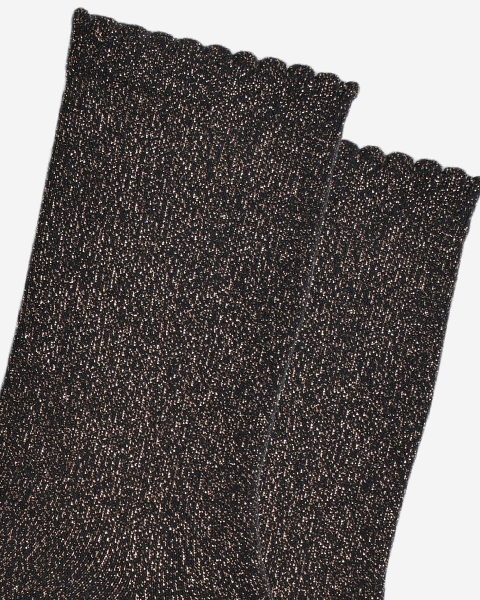 Bronze Glitter Socks