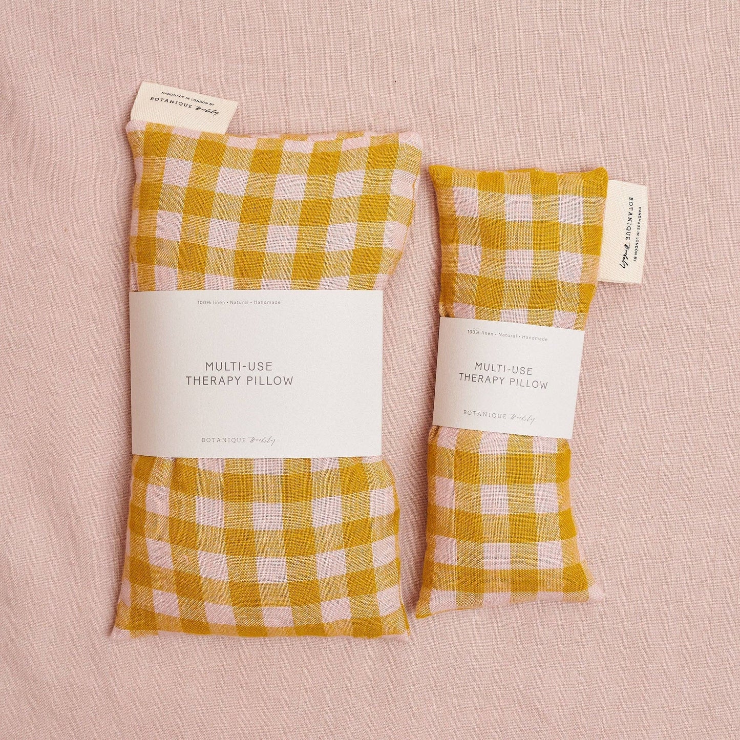 Botanique Workshop - Multi-Use Lavender Therapy Pillow: Linen Wes Gingham