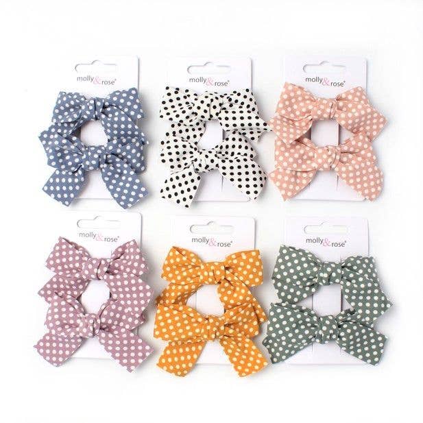 Polka Dot Fabric Bows