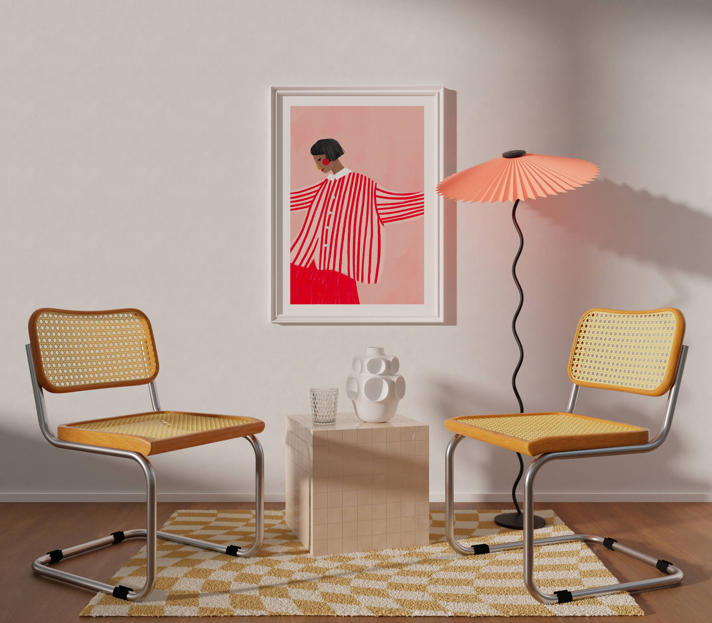 Bea Müller - The Woman With The Red Skirt -A3 Fine Art Print