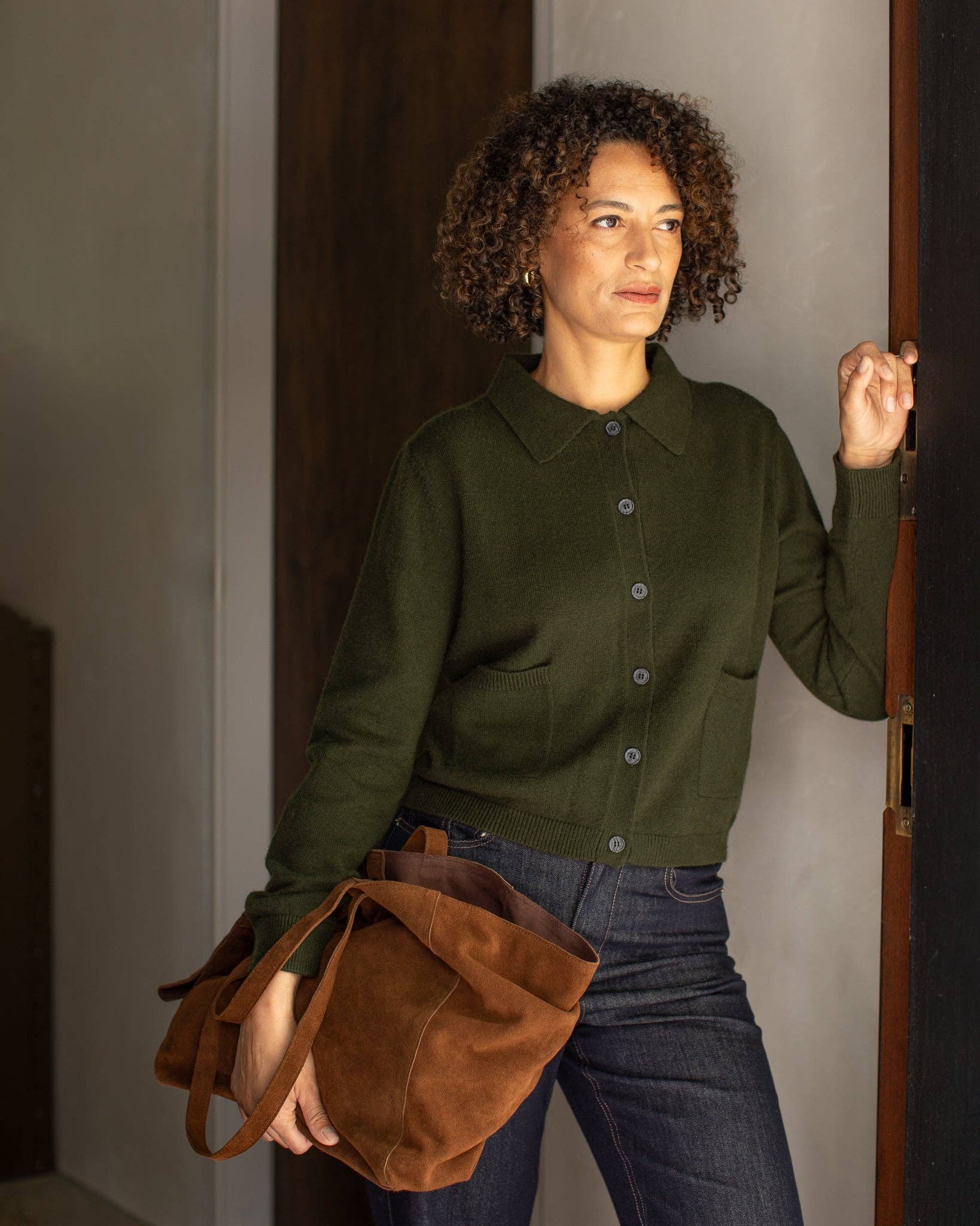 Eden Cardigan - Dark Olive