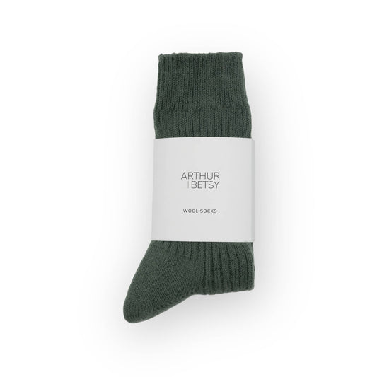 Pine Green Luxury Wool Socks