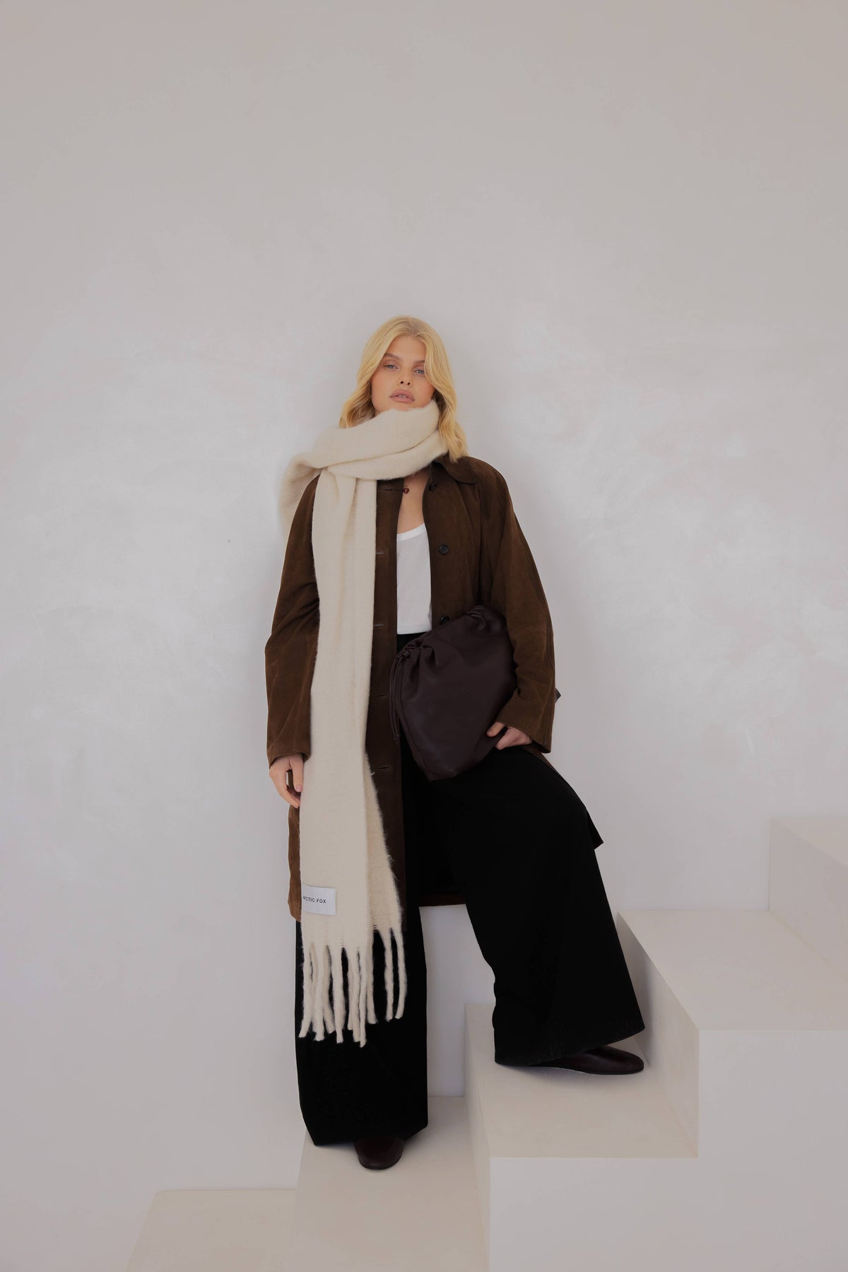 The Reykjavik Scarf - 100% Recycled - Pebble Beige