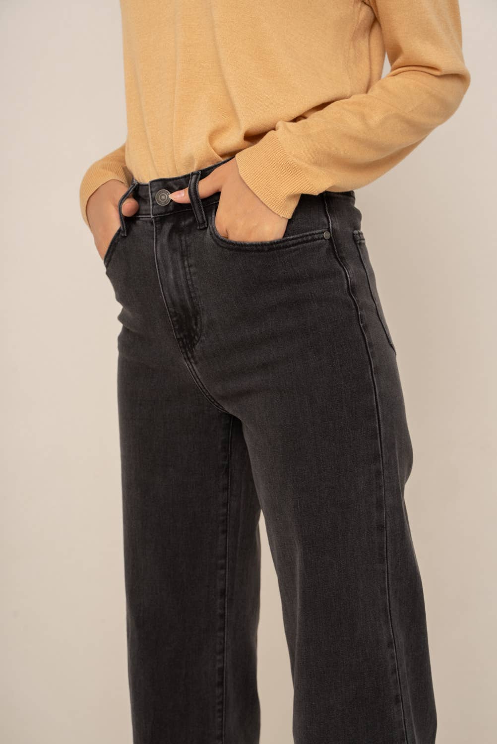 Gabriel wide Jeans - Dark Grey