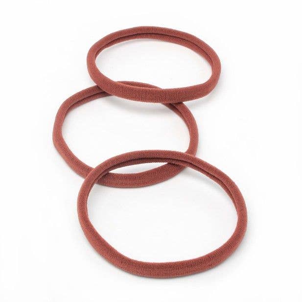 Recycled Polyester Hair Elastics - Brown - XL