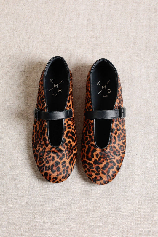 LIZA LEO – Leopard-Print Calf Hair Mary Janes
