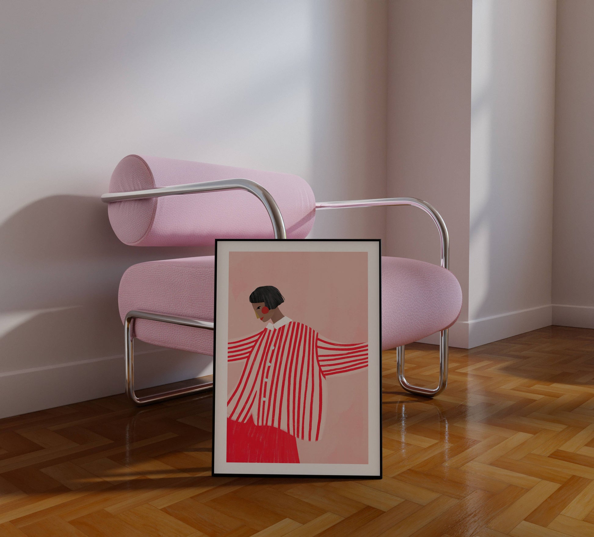 Bea Müller - The Woman With The Red Skirt -A3 Fine Art Print