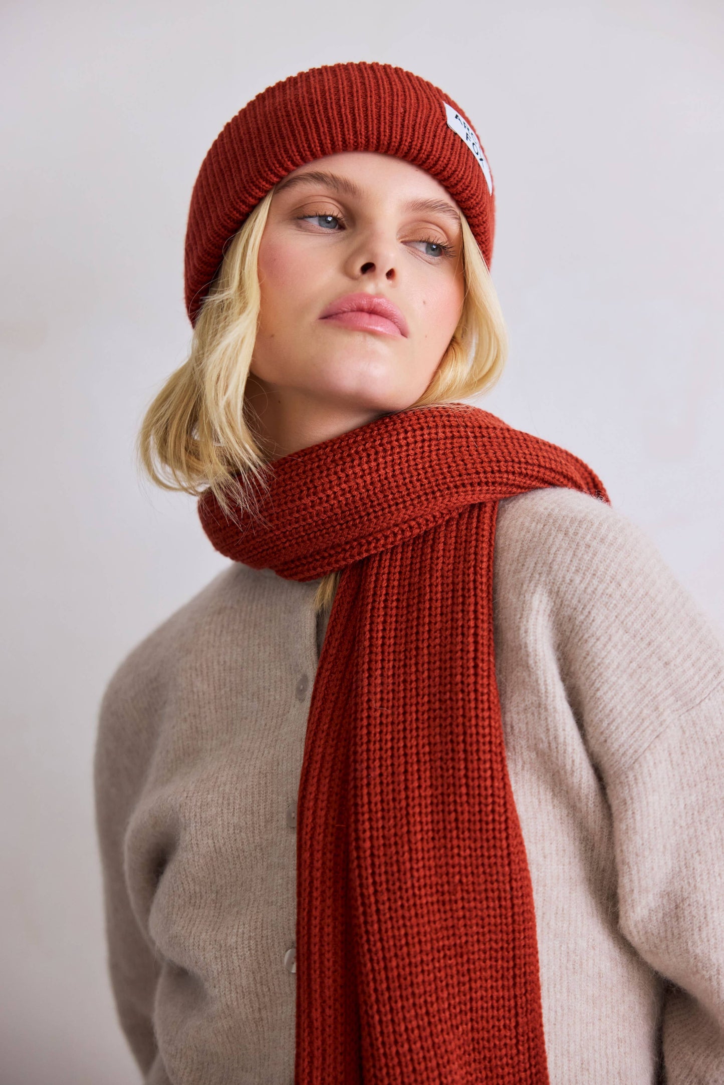 Recycled Bottle Scarf - Deep Terracotta