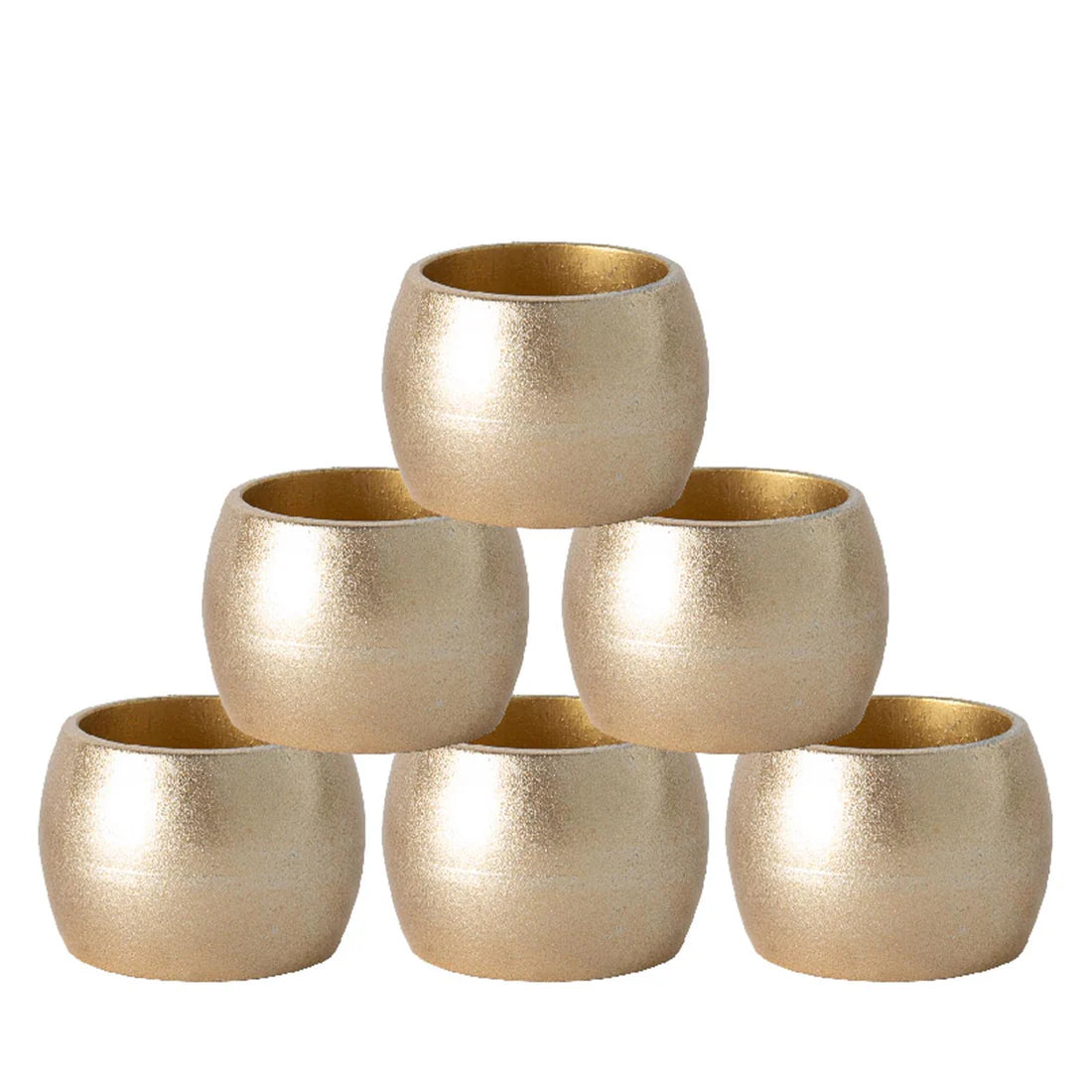 Metallic Napkin Ring Holder - Gold