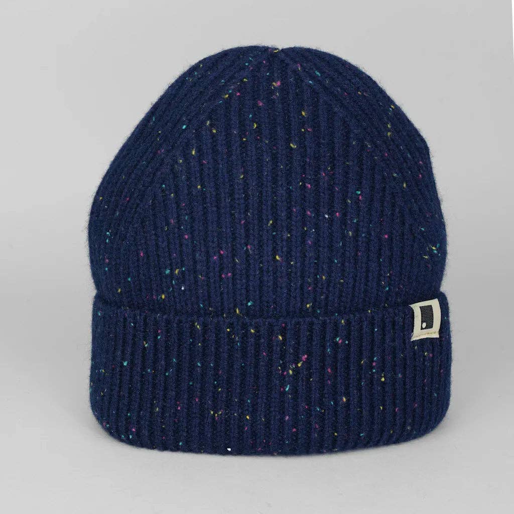 Moorland Wool Rib Beanie Navy