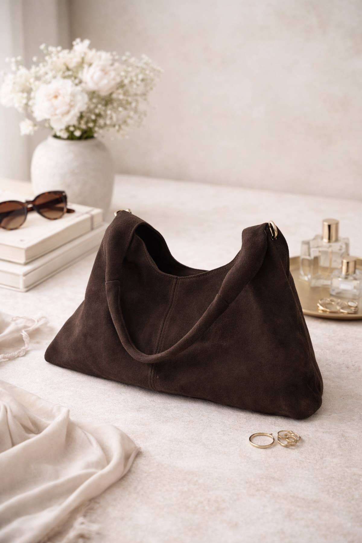 MALORIE Suede Bag
