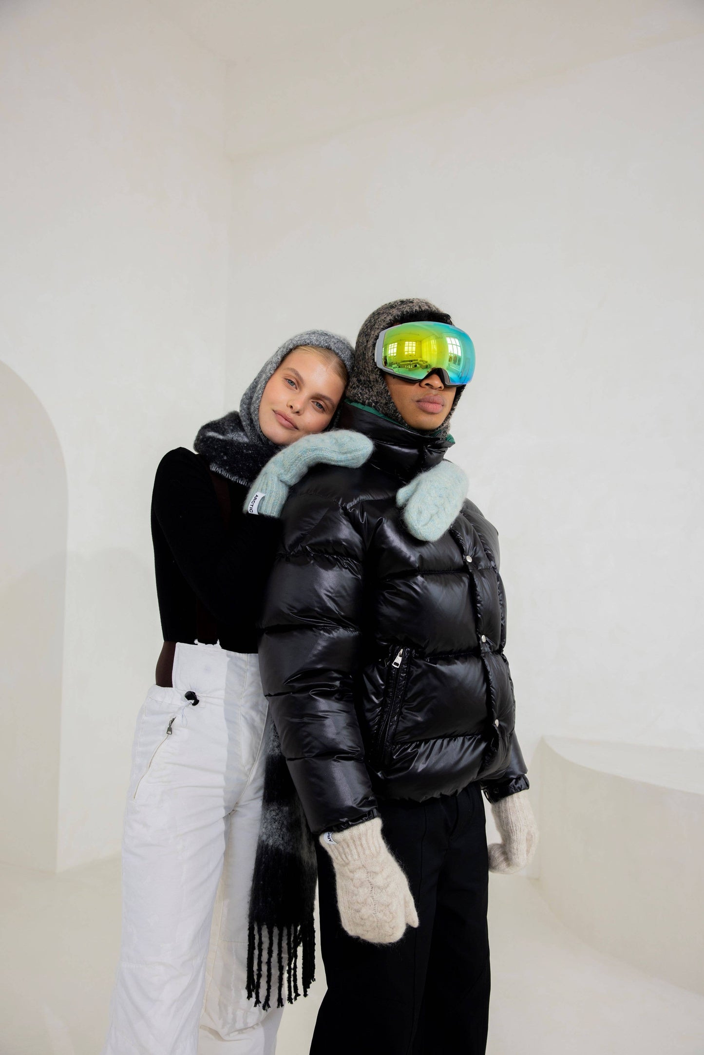 Mohair Mittens - Arctic White - AW25