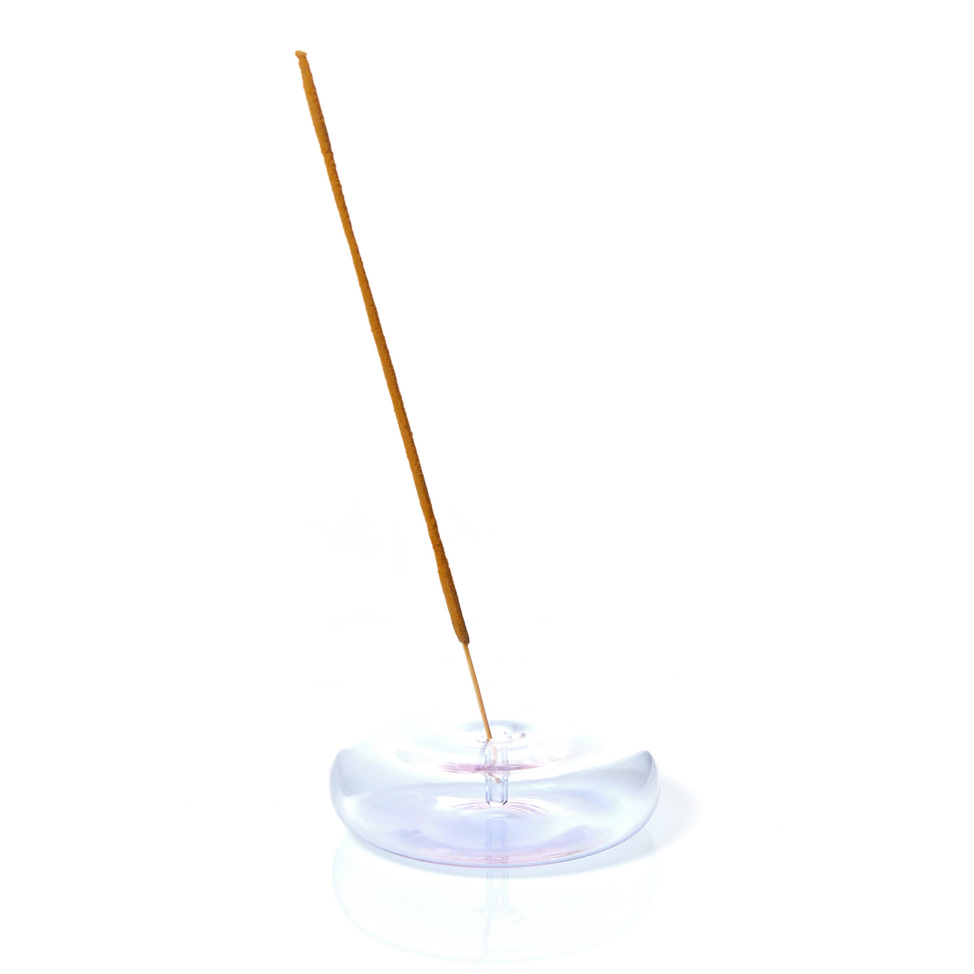 Hand Blown Glass Incense Holder - Lavender