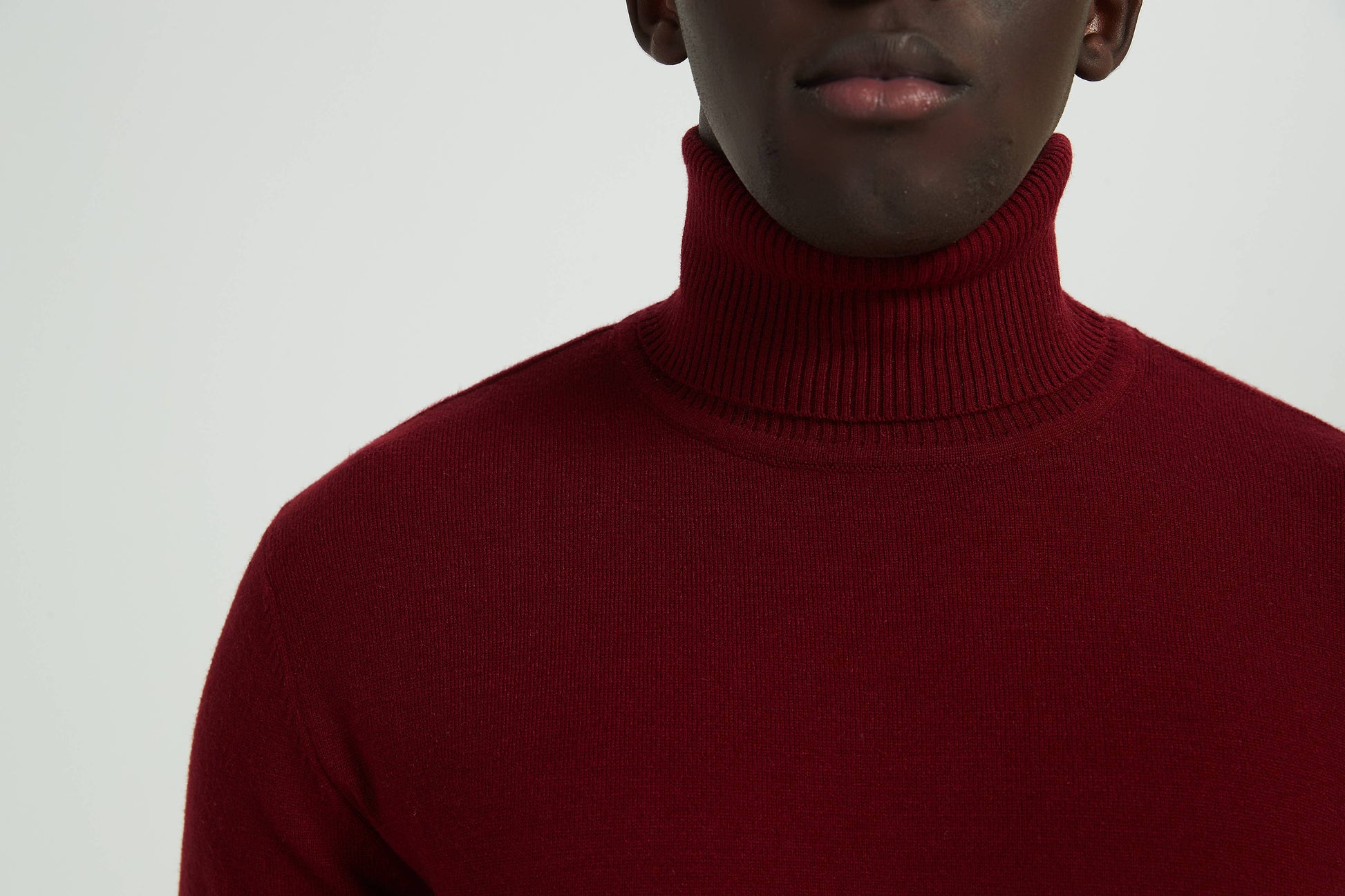 Cashmere Touch Roll Neck - Red