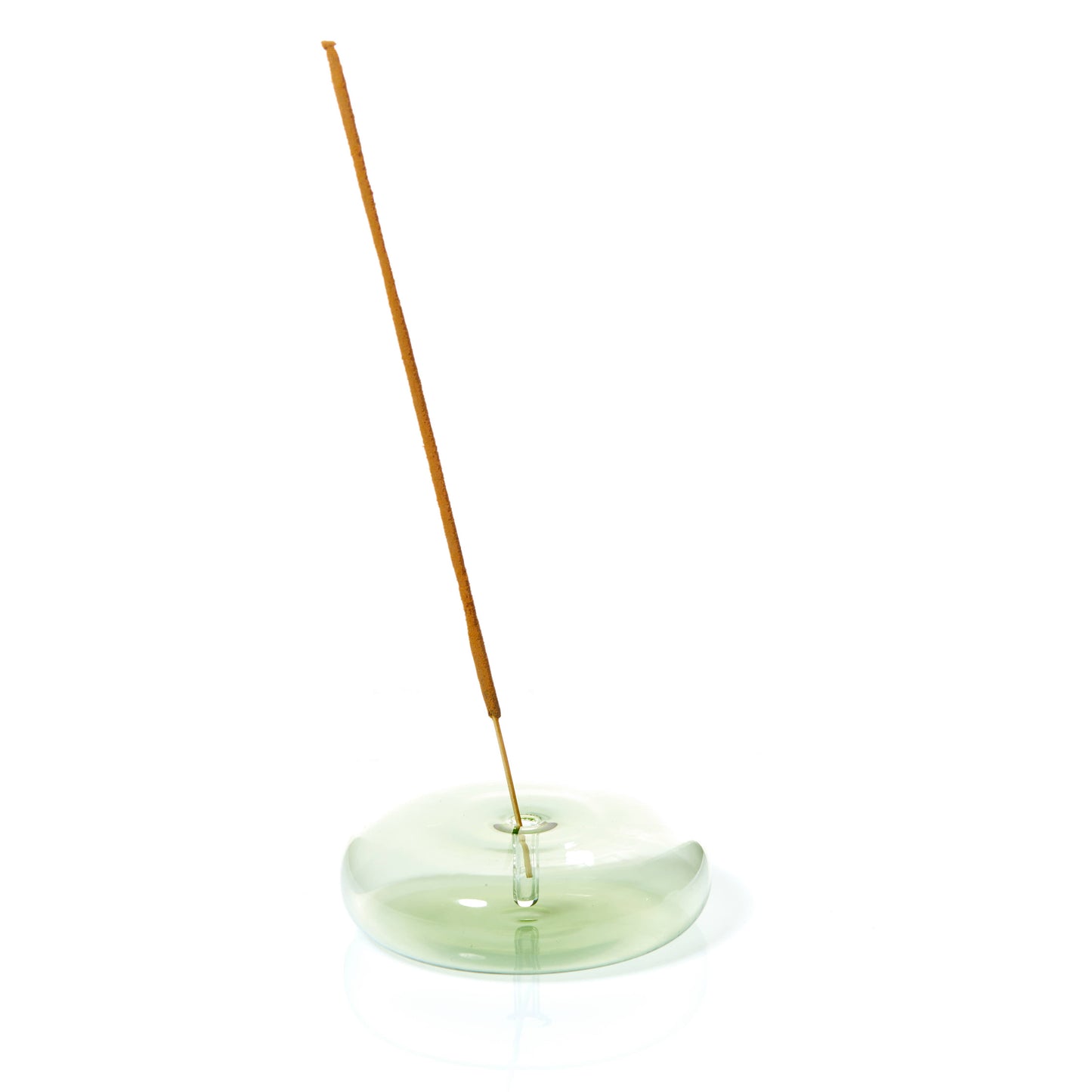 Hand Blown Glass Incense Holder  - Green