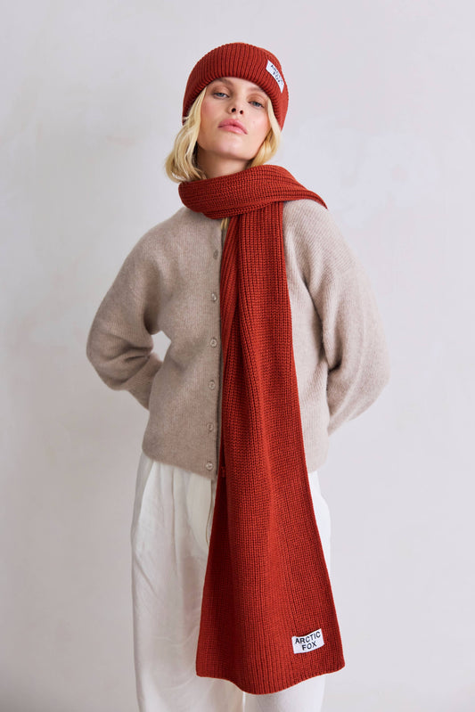 Recycled Bottle Scarf - Deep Terracotta