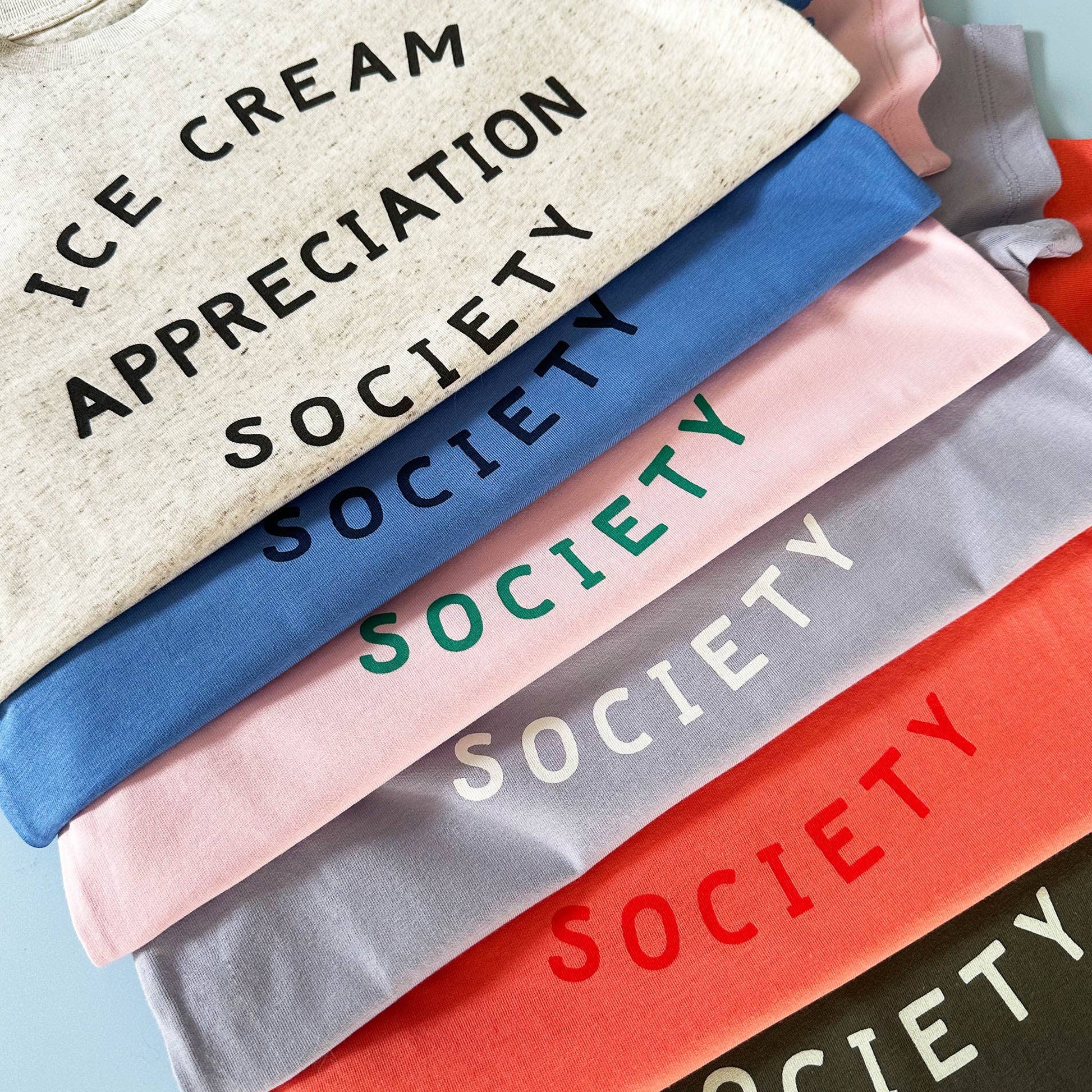 Alphabet Bags - Ice Cream Appreciation Society - Kid's T-shirt - Blue